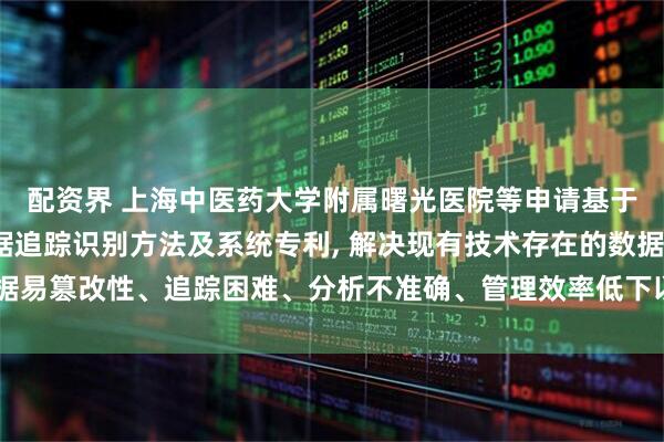 配资界 上海中医药大学附属曙光医院等申请基于物联网的检验样本数据追踪识别方法及系统专利, 解决现有技术存在的数据易篡改性、追踪困难、分析不准确、管理效率低下以及存储可靠性低的问题